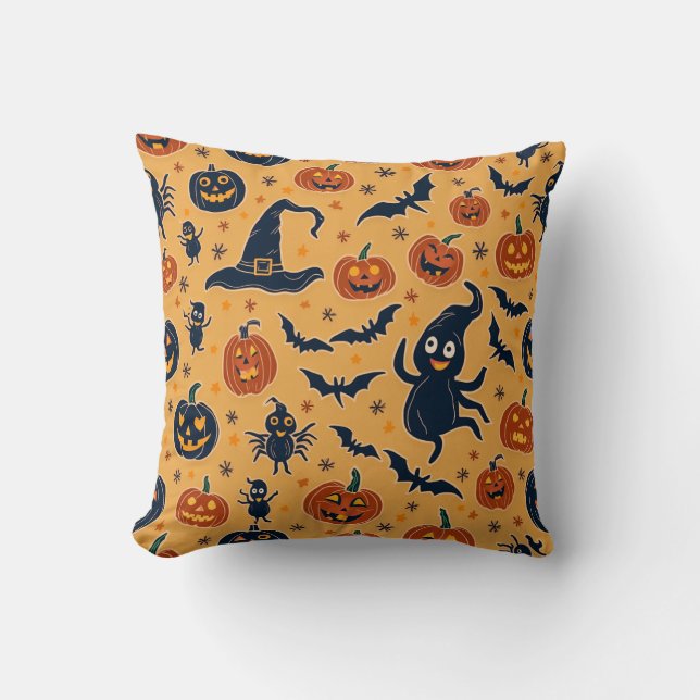 Halloween day throw pillow (Front)