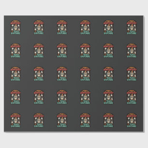 Halloween Daycare Teacher Tiny Monsters Wrapping Paper