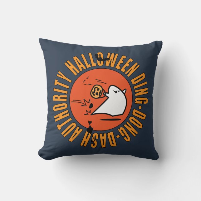 Halloween DDD authority emblem Throw Pillow (Front)