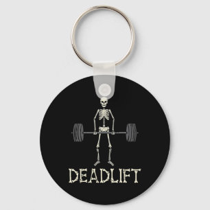 Halloween Deadlift Skeleton Gym Workout Costume Me Keychain