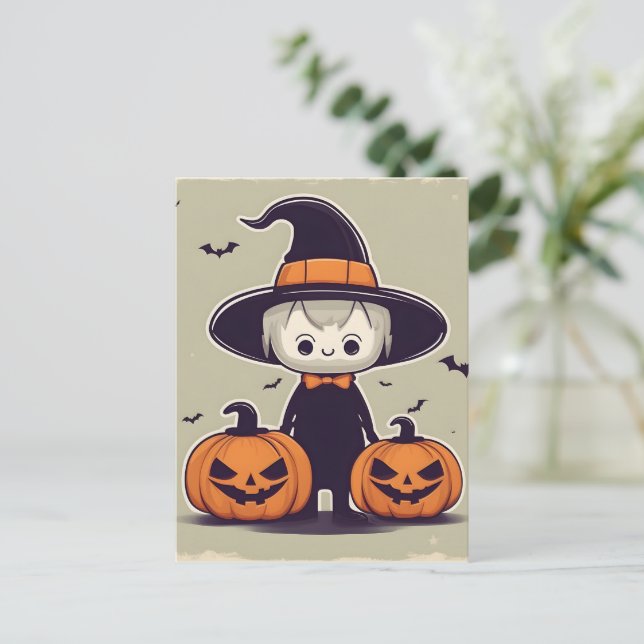 Halloween decor design postcard (Standing Front)