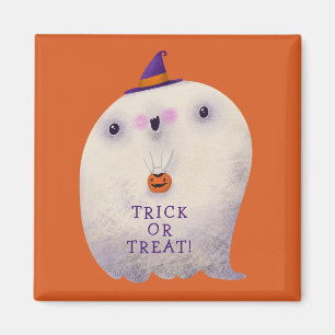 Halloween Decor Trick or Treat Cute Spooky Ghost Magnet