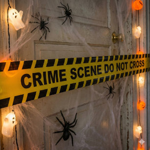 Halloween Decorations Crime Scene Ribbon Satin Ribbon