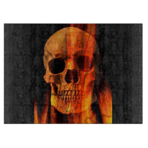 Halloween Decorative Glass Cutting Board/Skull Board