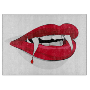 Halloween Decorative Glass Cutting Board/Teeth Board