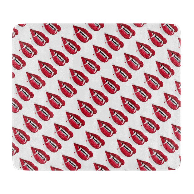 Halloween Decorative Glass Cutting Board/Teeth Board (Front)