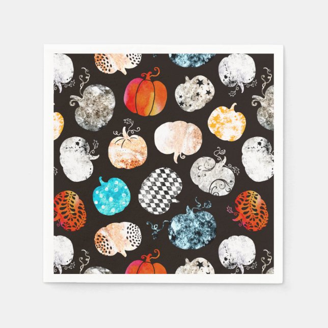 Halloween Decorative Pumpkin Pattern Napkin (Front)