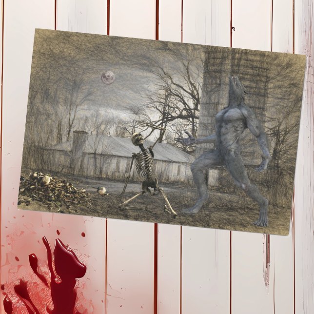  Halloween Decoupage Werewolf Skeleton Tissue Paper (Creator Uploaded)