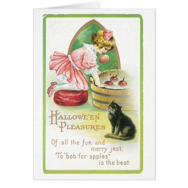 Halloween démodé, Fille et chat noir (Devant)