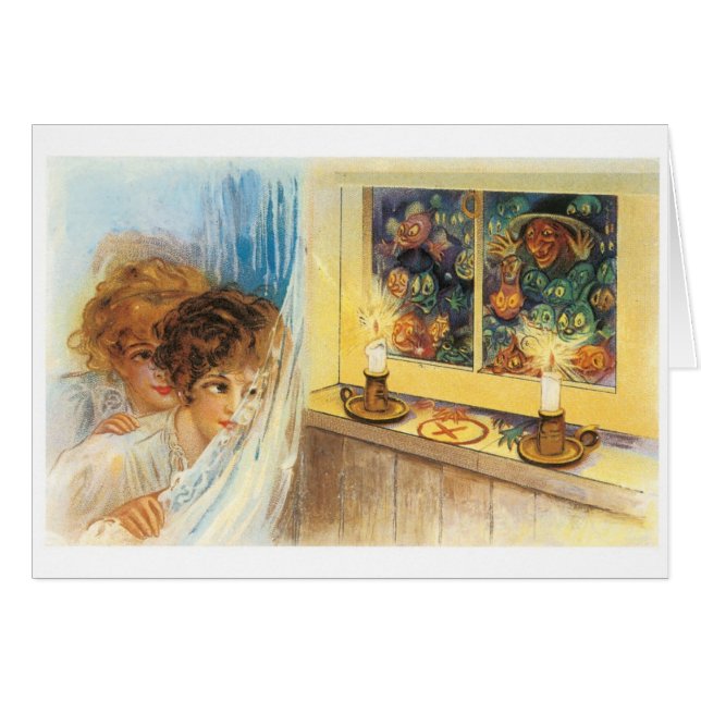 Halloween démodée, les filles rencontrent sorcière (Devant horizontal)