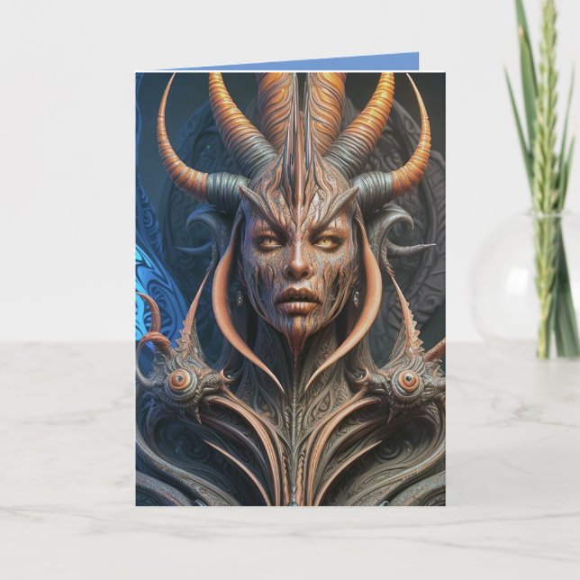 Halloween Demon Holiday Card (Front)