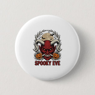 Halloween Demon Shirt with Vintage Engraving Pumpk 2 Inch Round Button