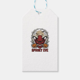 Halloween Demon Shirt with Vintage Engraving Pumpk Gift Tags