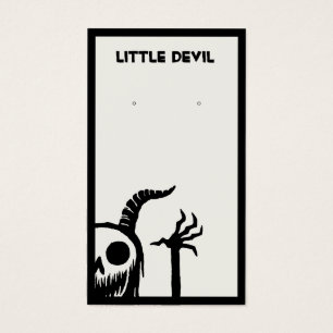 Halloween Demon Skull Earring Display Card