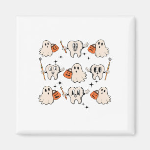 Halloween Dentist Dental Hygienist Teeth Ghost Pum Magnet