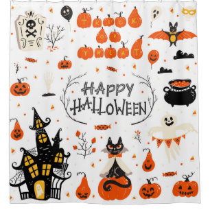 Halloween design elements. Halloween cliparts with