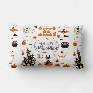 Halloween design elements. Halloween cliparts with Lumbar Pillow