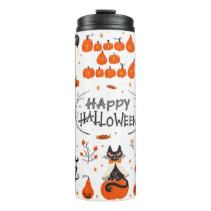 Halloween design elements. Halloween cliparts with Thermal Tumbler