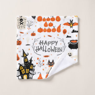 Halloween design elements. Halloween cliparts with Wash Cloth