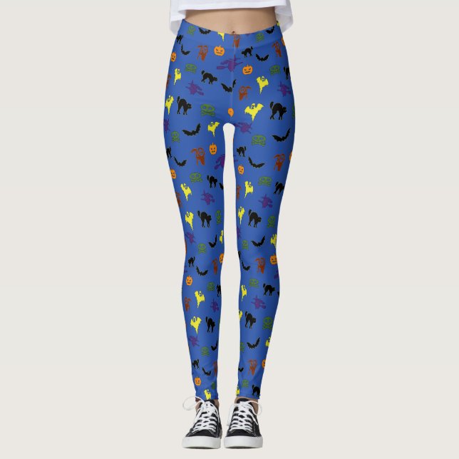 Halloween Design Pattern Leggings (Front)