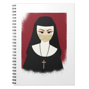 Halloween Devil Nun Gift For Dark Sister Lover Notebook