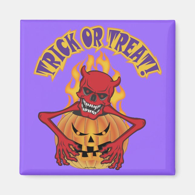 Halloween Devil Skul Magnet (Front)