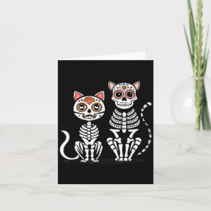 Halloween Dia de los Muertos Sugar Skull Skeleton Card
