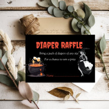 Halloween Diaper Raffle Baby is Brewing Card