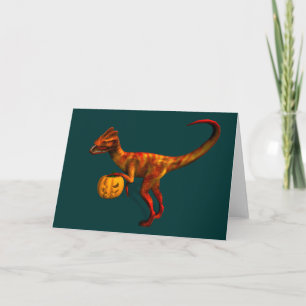 Halloween Dilophosaurus Card