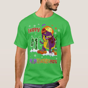 Halloween Dinosaur Christmas Birthday 41st HalloTh T-Shirt
