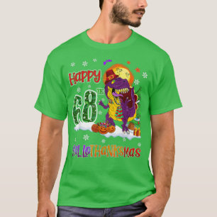Halloween Dinosaur Christmas Nana Papa 68th HalloT T-Shirt