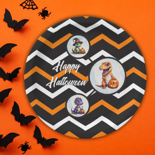 Halloween Dinosaur Dino-Mash Party Paper Plate