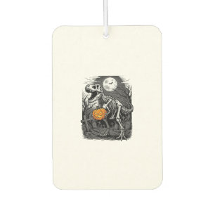 Halloween Dinosaur Skeleton Pumpkin Vintage Shirt Air Freshener