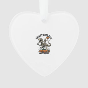 Halloween Dinosaur Skeleton Vintage Trick Ride_1 Ornament