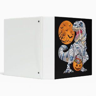 Halloween Dinosaur T rex Mummy Pumpkin Binder