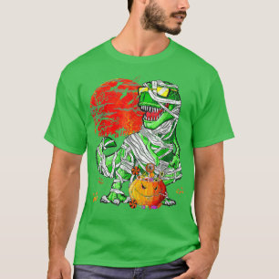 Halloween Dinosaur T Rex Skeleton Scary BoysTeens  T-Shirt