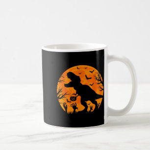 Halloween Dinosaur T Rex With Pumpkin Dinosaur Hal Coffee Mug