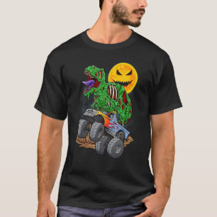 Halloween Dinosaur Zombie Monster Truck Halloween  T-Shirt