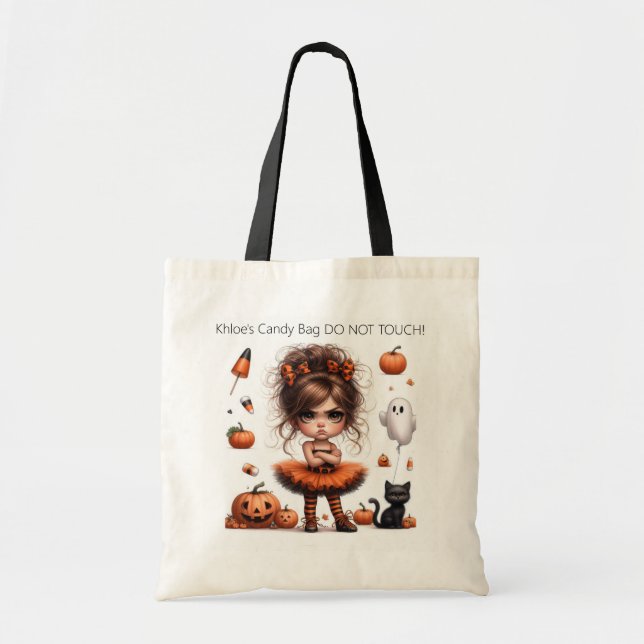 Halloween Diva ble– Fierce, Fun & Customizable Tote Bag (Front)