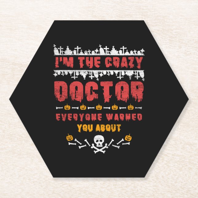 Halloween Doctor Paper Coaster (Front)