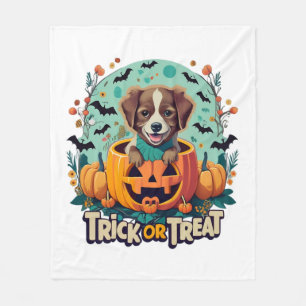 Halloween Dog 1 Fleece Blanket