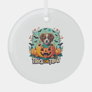Halloween Dog 1 Glass Ornament