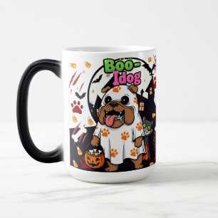 Halloween Dog "Boo Idog" Spooky Paw with Cat Magic Mug
