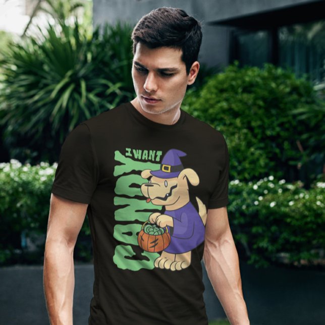 Halloween Dog Candy Quote   T-Shirt (Creator Uploaded)