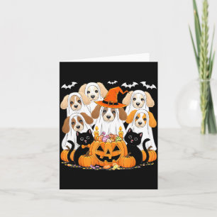 Halloween Dog Dressed As Ghost Funny Halloween Dog Card