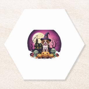 Halloween Dog Fall Lovers Paper Coaster