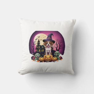 Halloween Dog Fall Lovers Throw Pillow