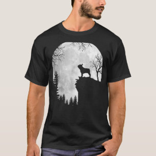Halloween Dog Frenchie Frenchie Dog Moon Howl In F T-Shirt