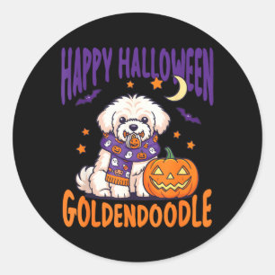 Halloween Dog Ghost Dog Dog Mom Halloween Classic Round Sticker