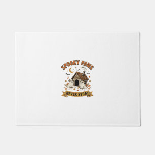 Halloween Dog Ghost Paws Doormat